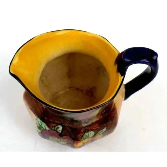 VTG Antique H & K Tunstall England Hand Painted Flower "Poppies" 5" PITCHER - Picture 6 of 6